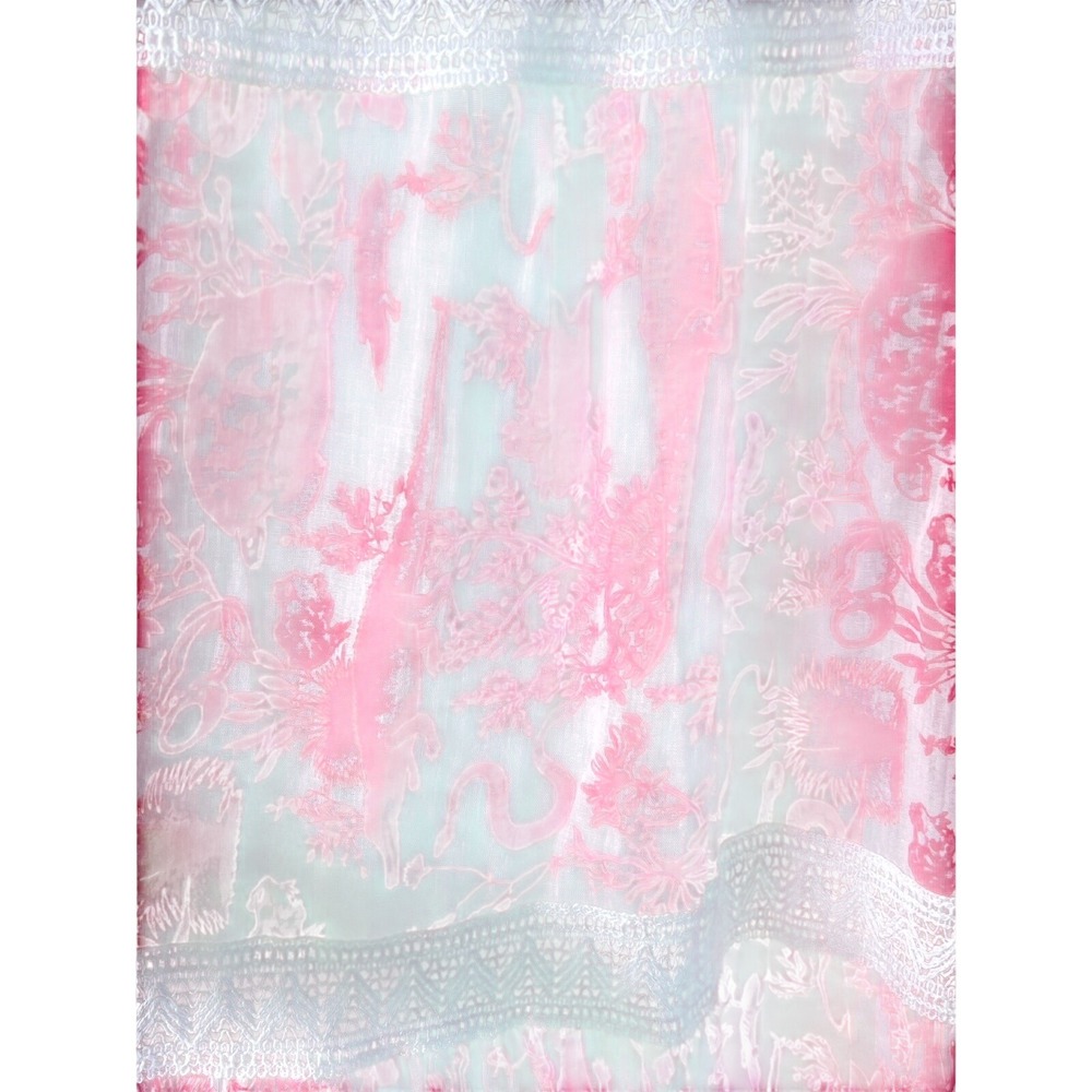 Just Darviny Aziza Long Dress Bayou Hibiscus Sz M - Picture 3 of 7